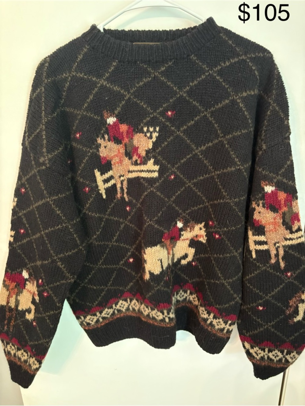 Vintage Equestrian Eddie Bauer Sweater
